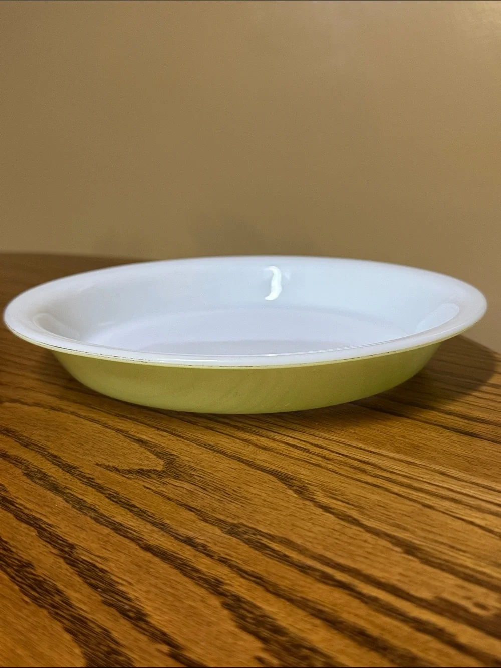 Pyrex Glass Pie Plate Dish #909 Lime Green 9